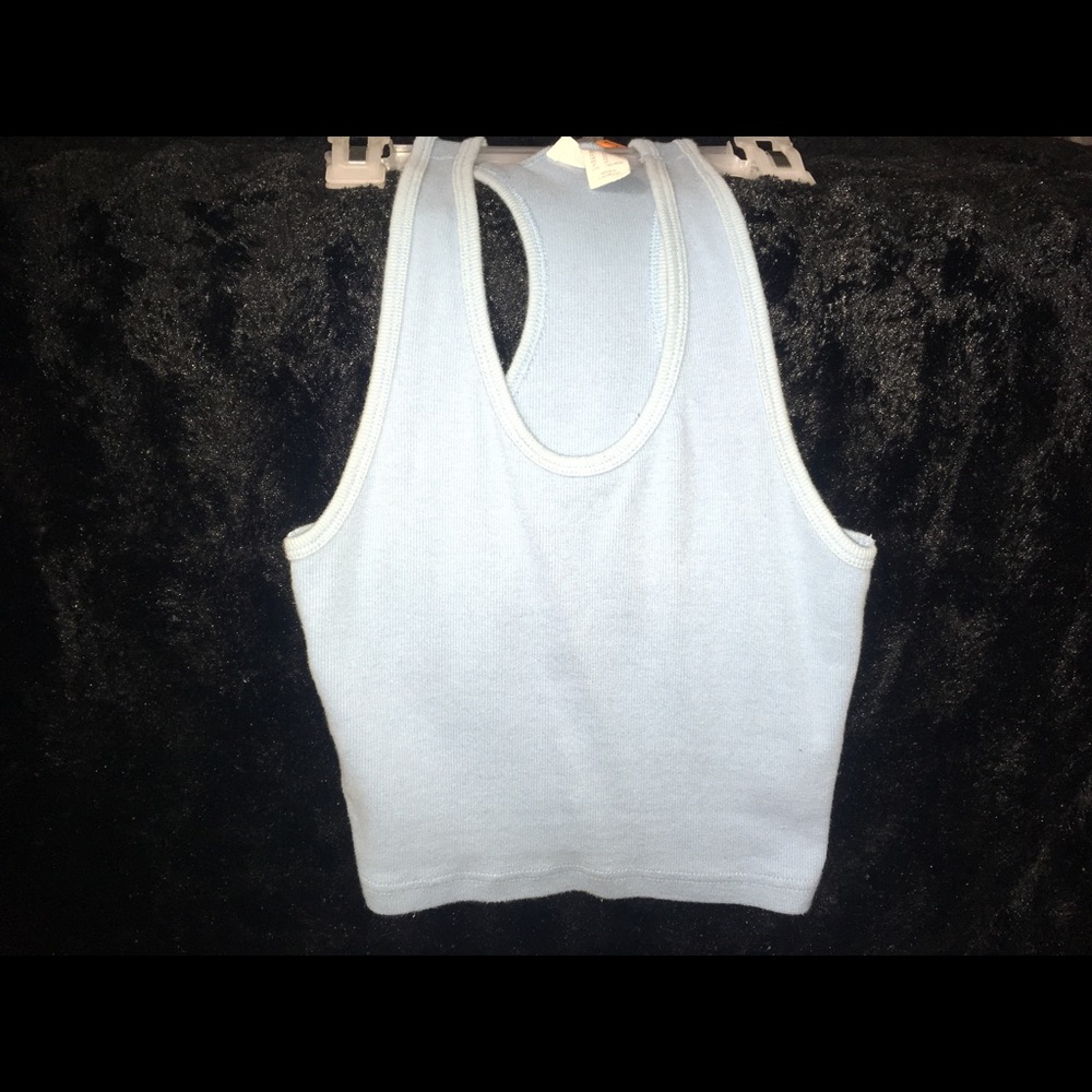 Baby blue crop top
